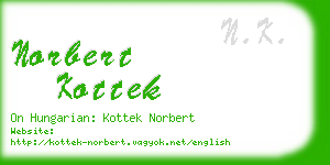 norbert kottek business card